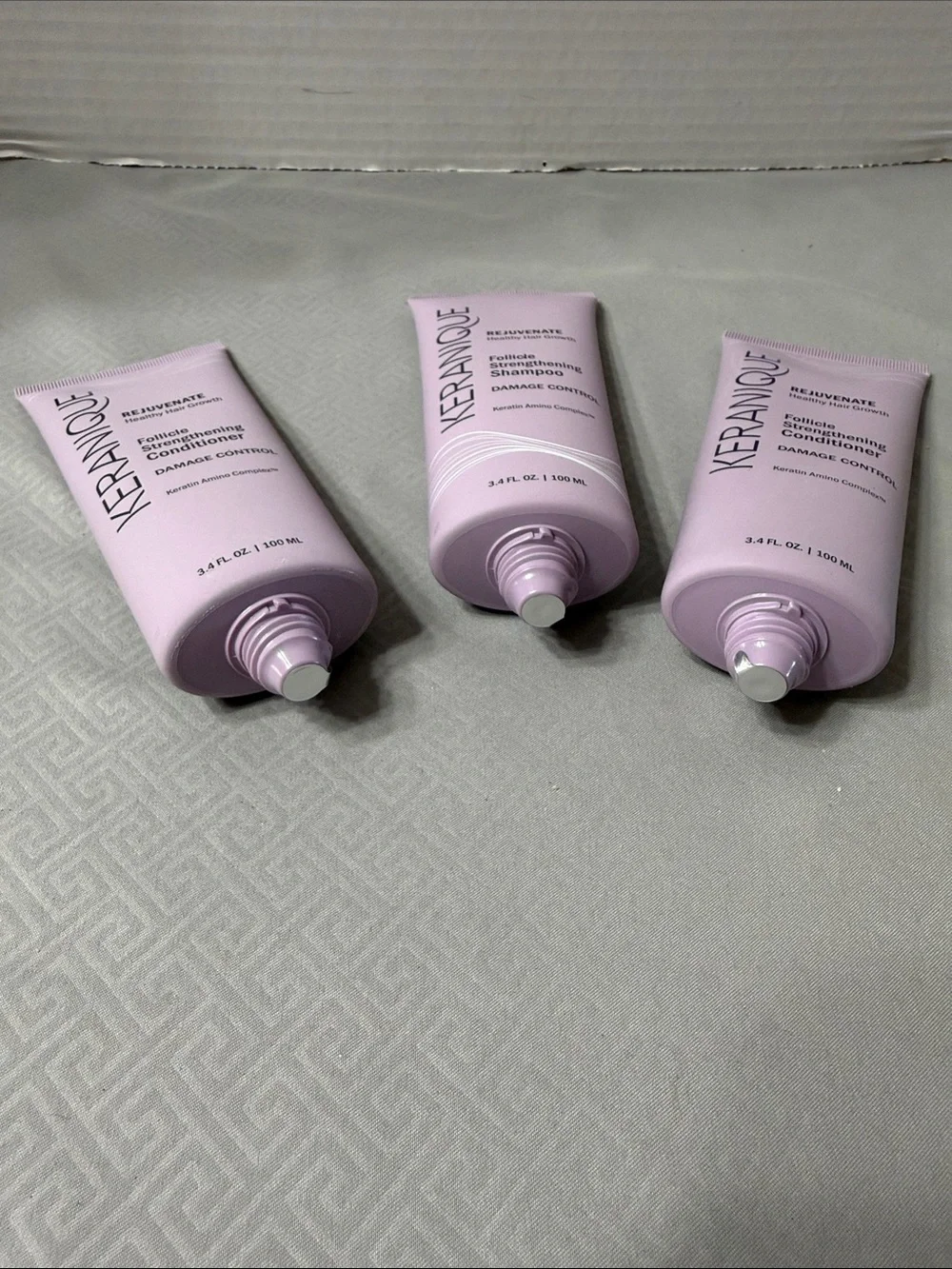 Keranique Rejuvenate Follicle Strengthening  Shampoo & Conditioner Lot of 3